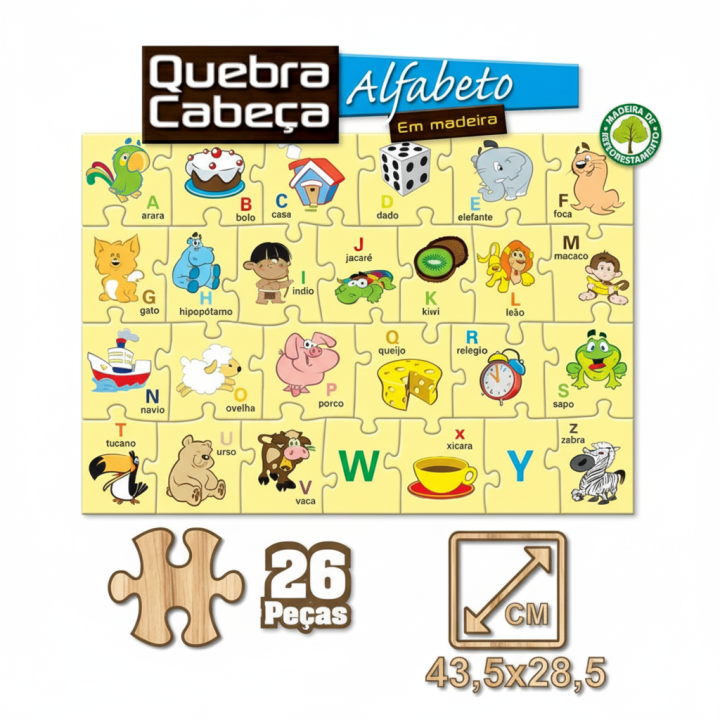 Jogo Quebra-Cabeça Alfabeto - Imagem 2