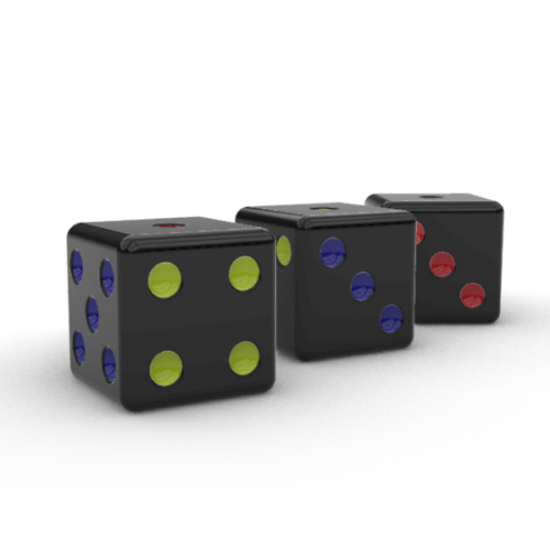 Dado Cúbico Cores Primárias