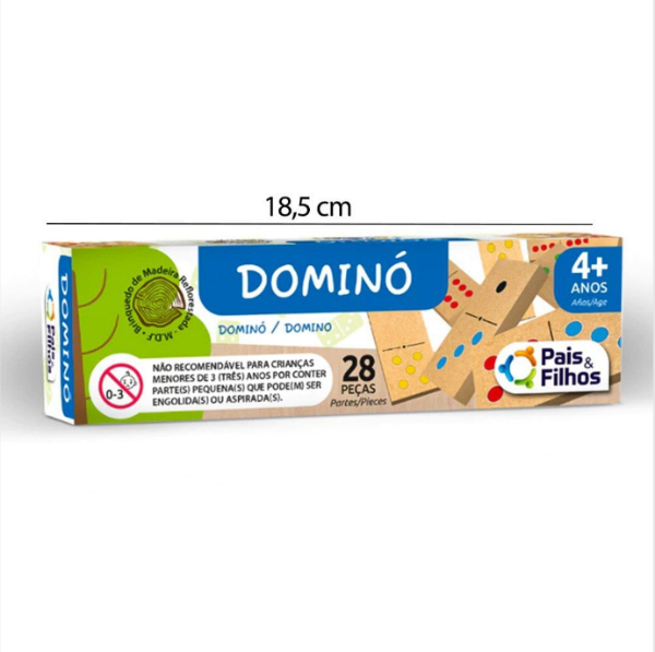 Jogo Dominó De Madeira Cores - Imagem 3