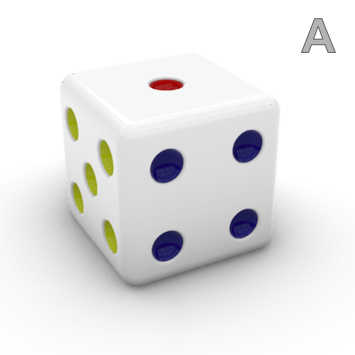 Dado Cúbico Cores Primárias - Imagem 2